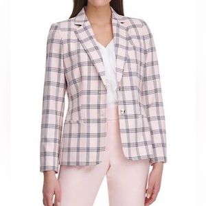 Tommy Hilfiger Plaid Two Button Jacket